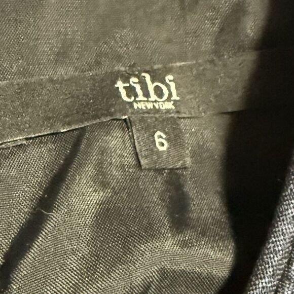 Tibi Simina Fit & Flare Quilted Sleeveless Mini Dress Blue 6 - Picture 4 of 5